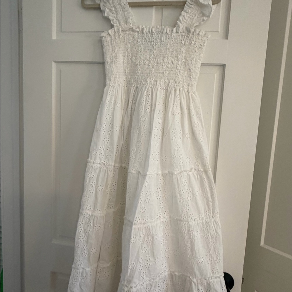Hill House The Nap Dress in Light Blue and Cream